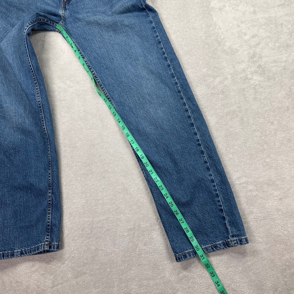 Levi's 505 Regular Fit Jeans Mens 32x32 (Fit 32x31) Blue Medium Wash Straight - Picture 11 of 13
